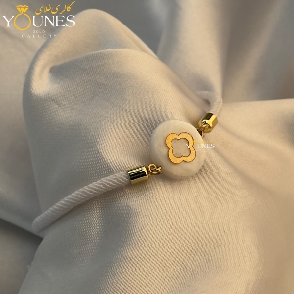 دستبند طلا ونکلیف توخالی صدفی 1.5cm
